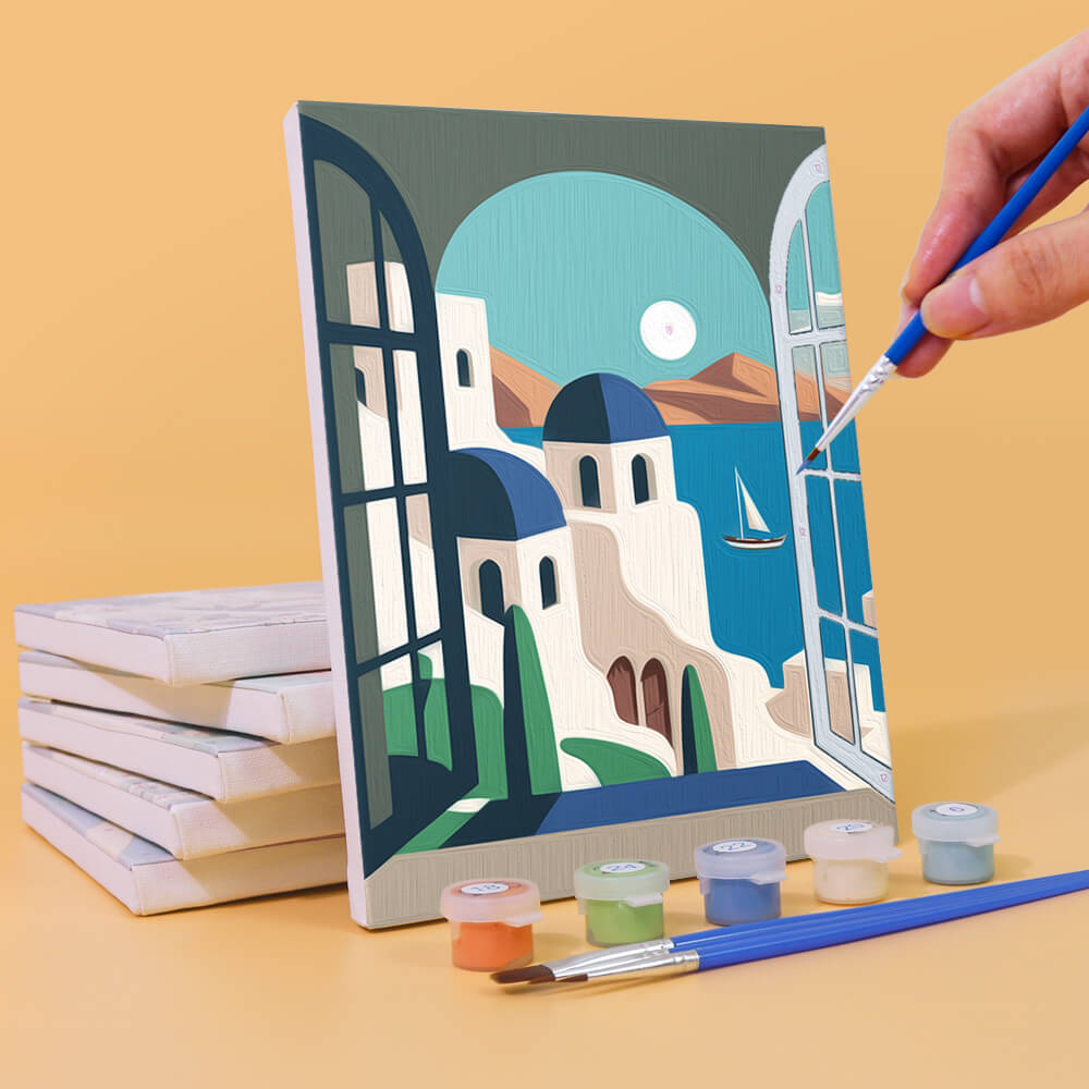 Paint by Numbers - 6 Mini Paintings | Minimalistic Architecture