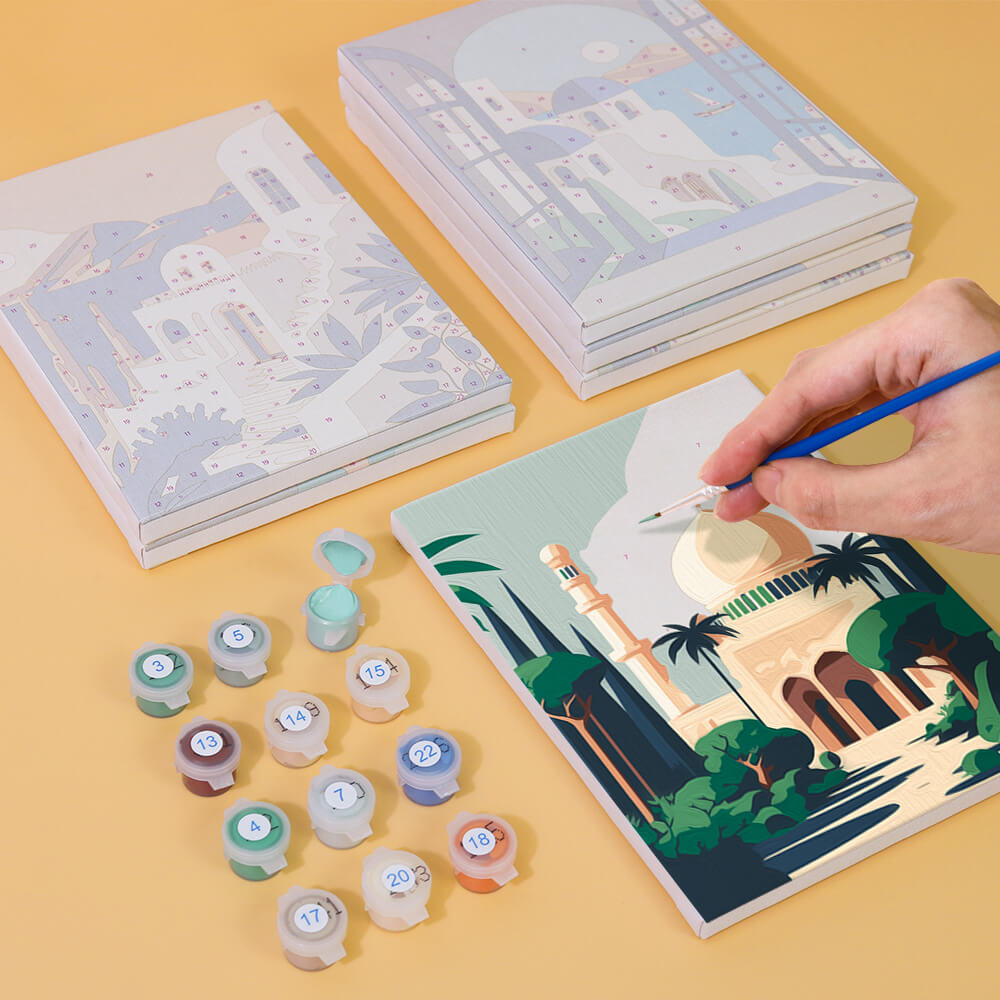 Paint by Numbers - 6 Mini Paintings | Minimalistic Architecture