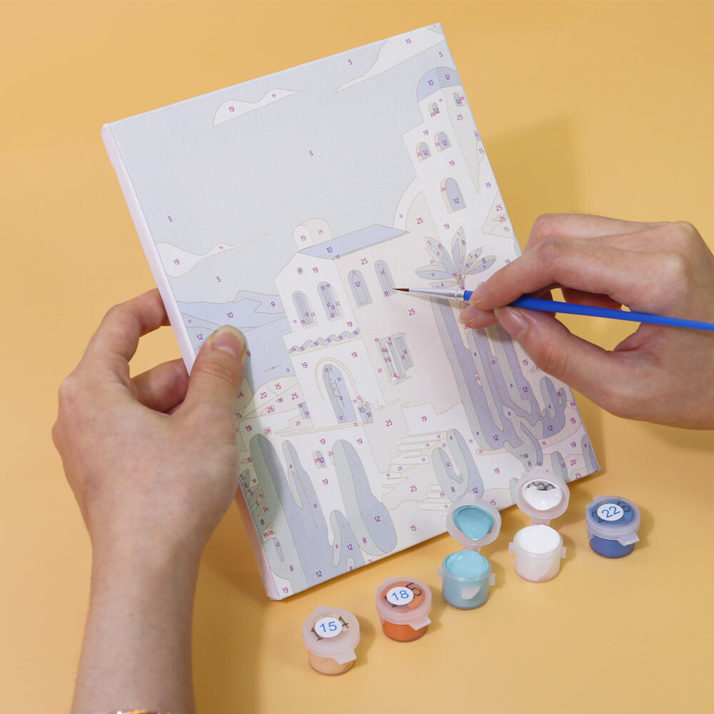 Paint by Numbers - 6 Mini Paintings | Minimalistic Architecture