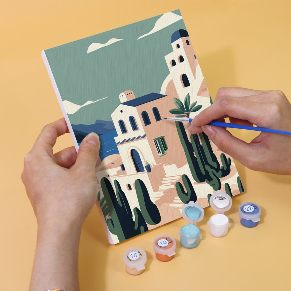 Paint by Numbers - 6 Mini Paintings | Minimalistic Architecture