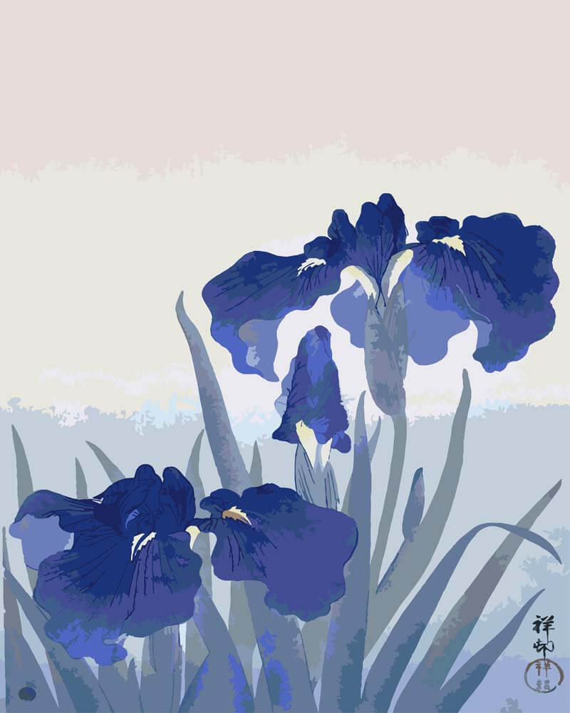 Paint by Numbers - Iris Flowers (1925β1936) | Ohara Koson