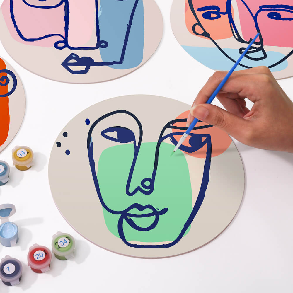 Paint by Numbers - Placemats | Abstract Faces