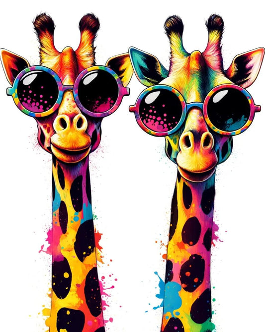 Paint by Numbers - Colorful Giraffes