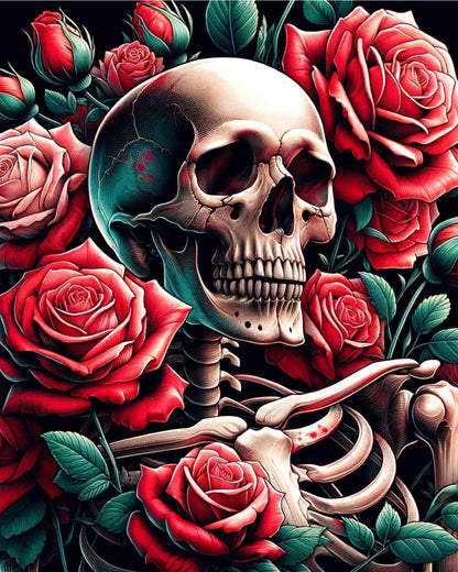 Paint by Numbers - Floral Skull