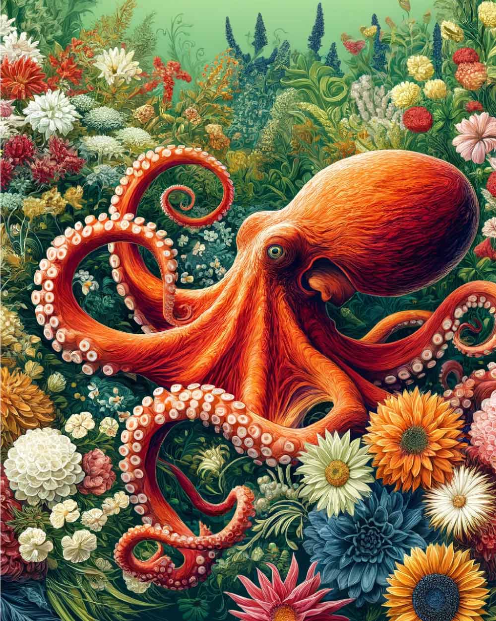 Paint by Numbers - Garden Octopus