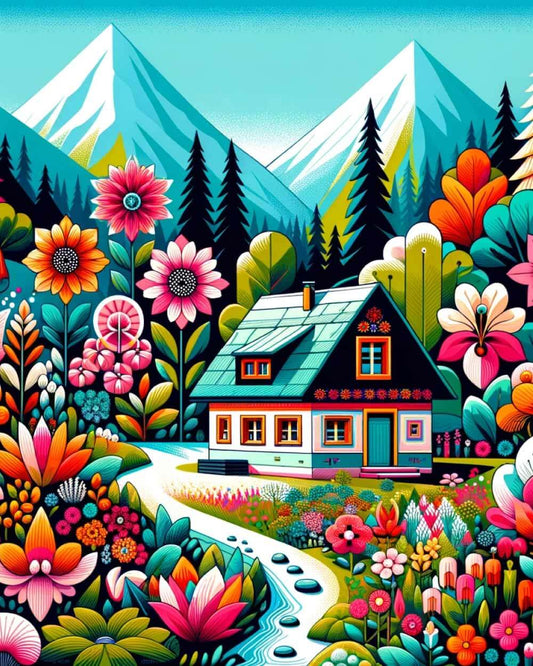 Paint by Numbers - Mountain Cottage