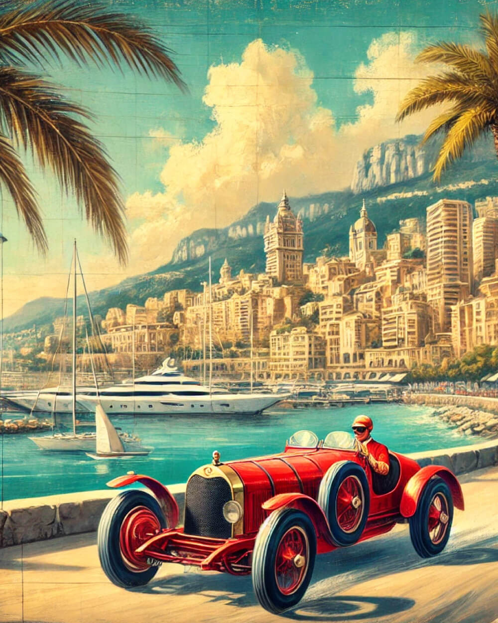 Paint By Numbers - Oldtimer in Monaco