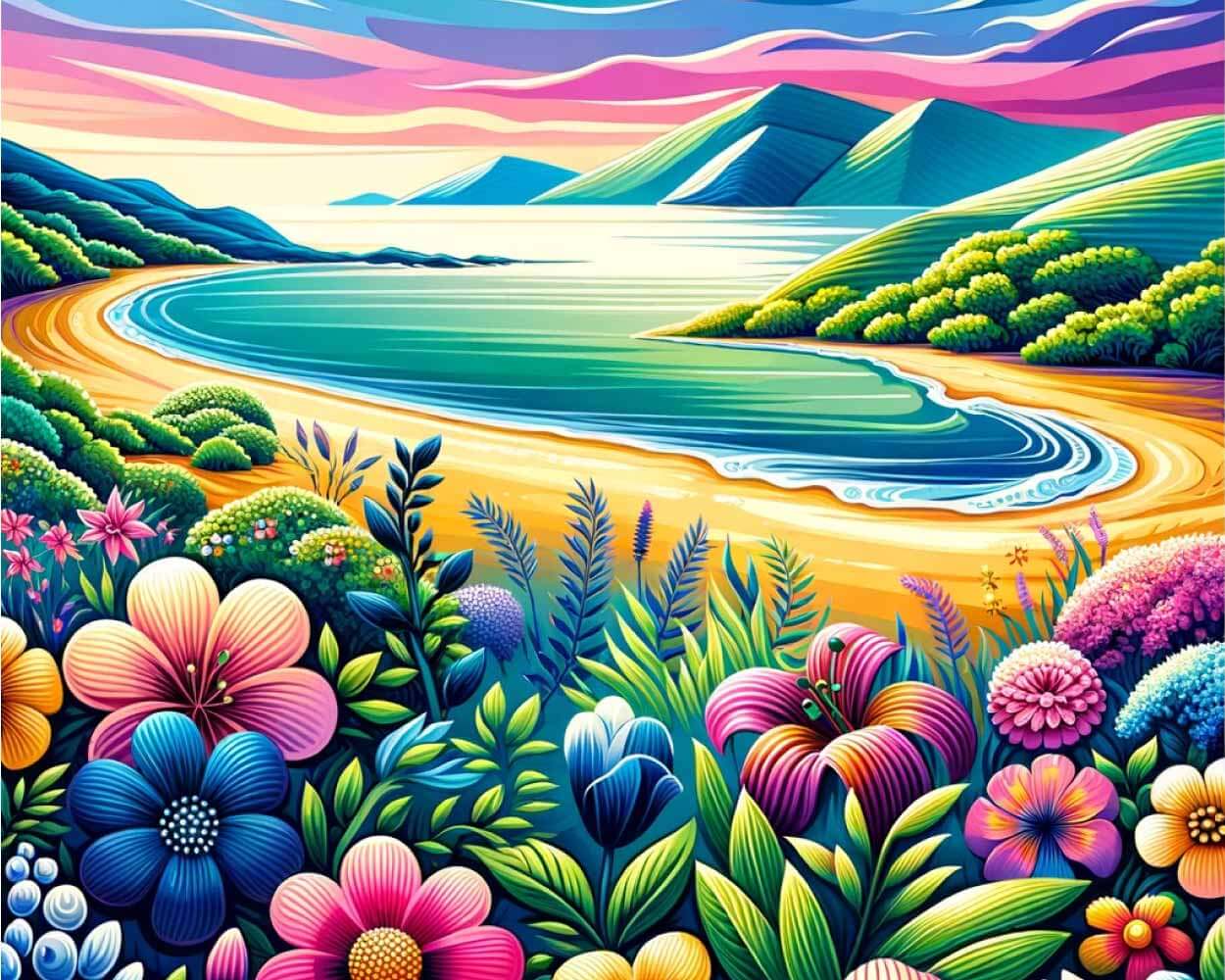 Paint by Numbers - Tropical Coastline