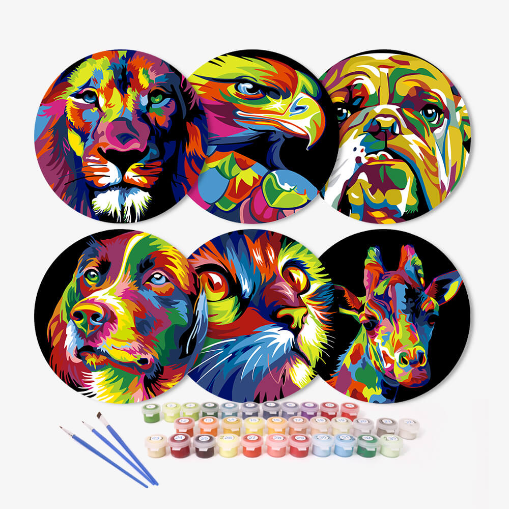 Paint by Numbers - Placemats | Colorful Animals