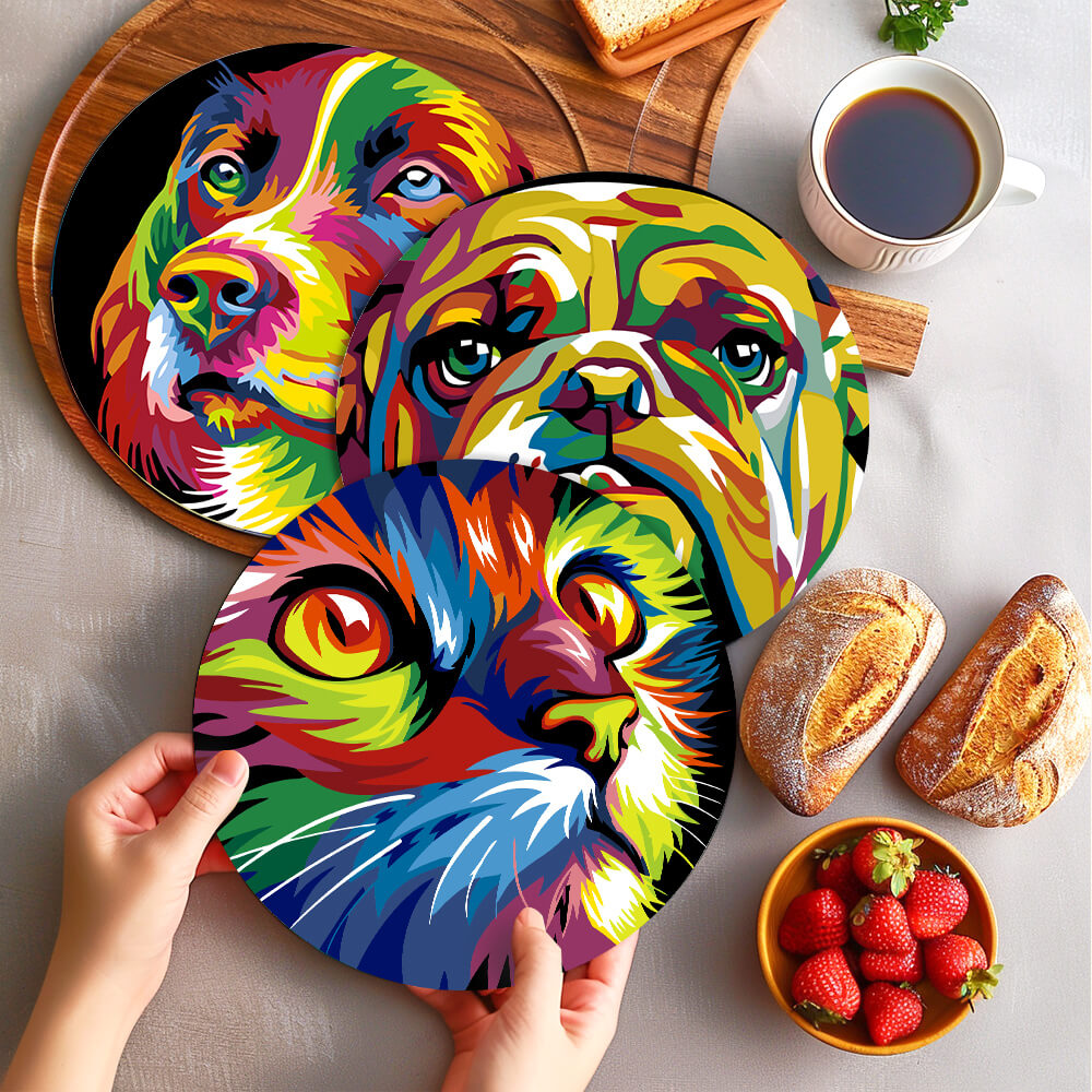 Paint by Numbers - Placemats | Colorful Animals