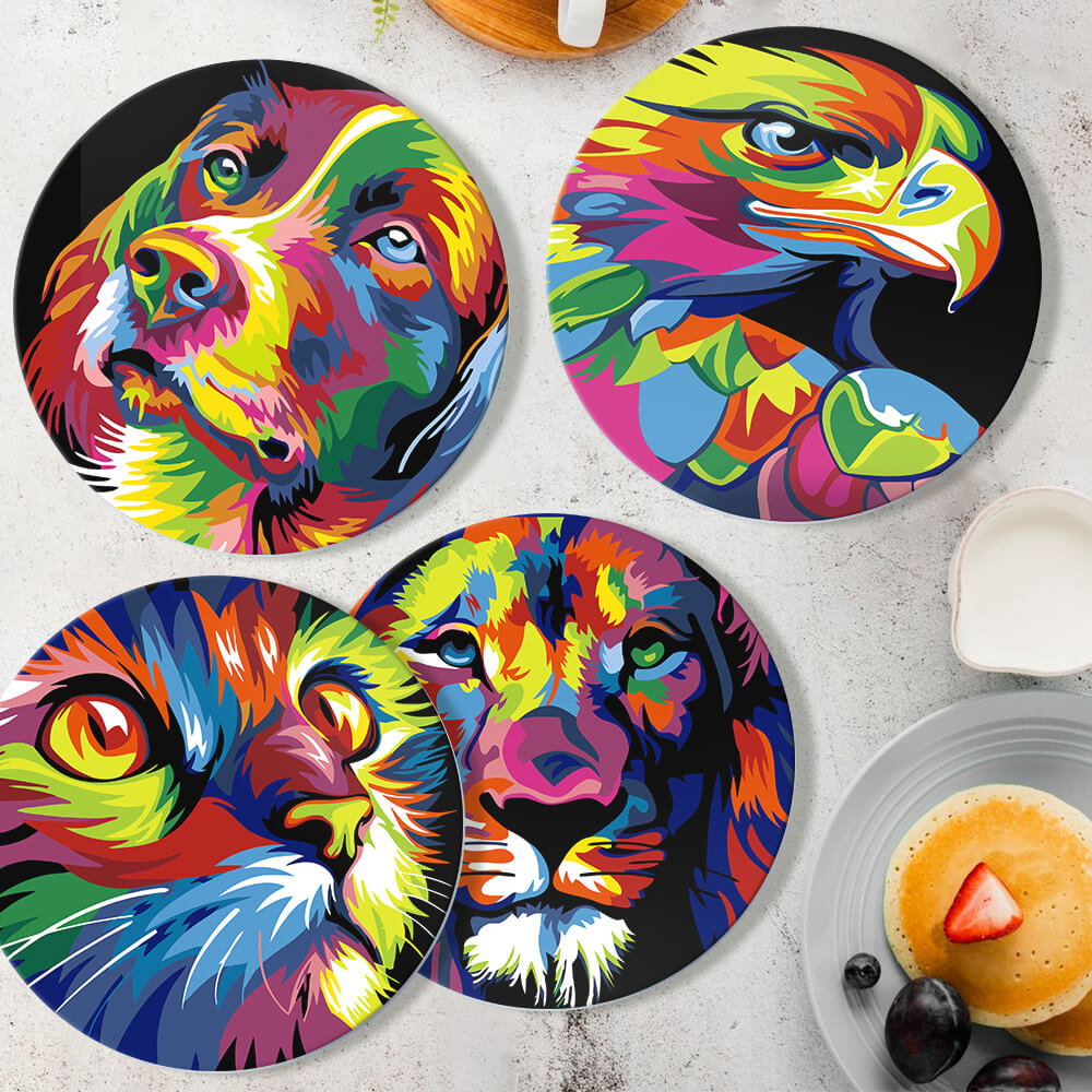 Paint by Numbers - Placemats | Colorful Animals
