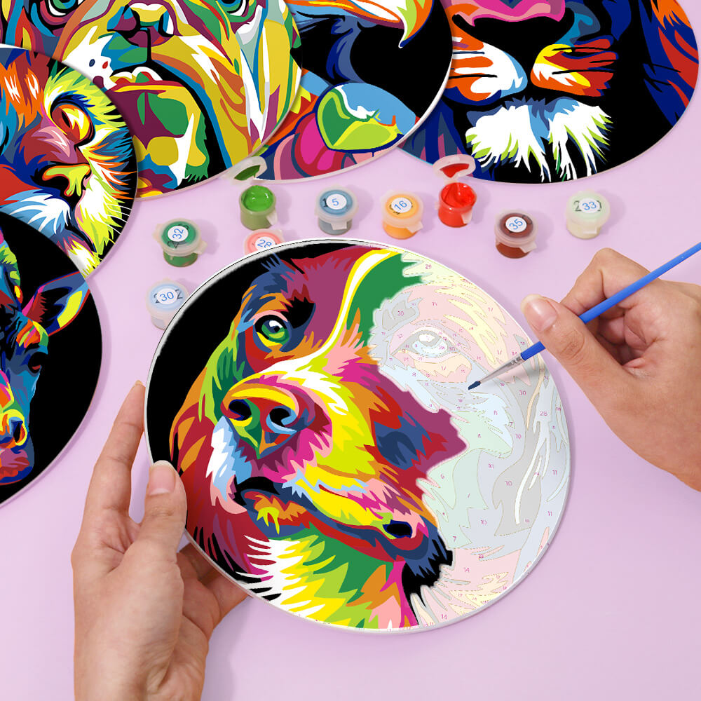 Paint by Numbers - Placemats | Colorful Animals