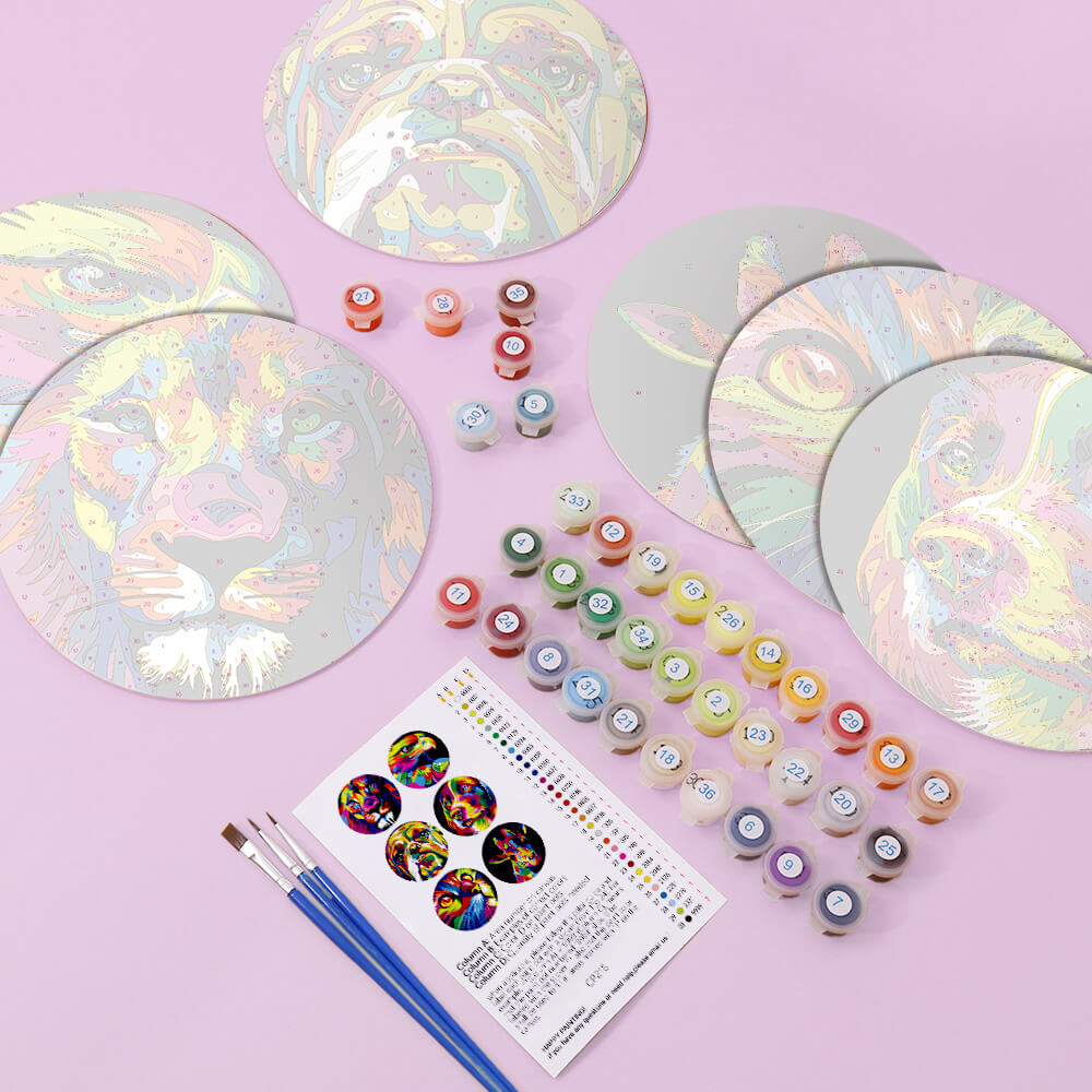 Paint by Numbers - Placemats | Colorful Animals