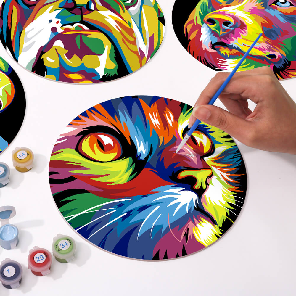 Paint by Numbers - Placemats | Colorful Animals