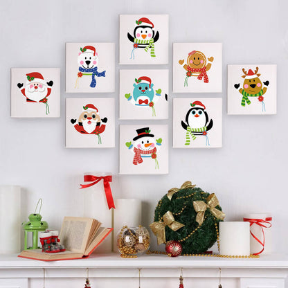 Paint by Numbers - 9 Mini Paintings | Christmas Characters