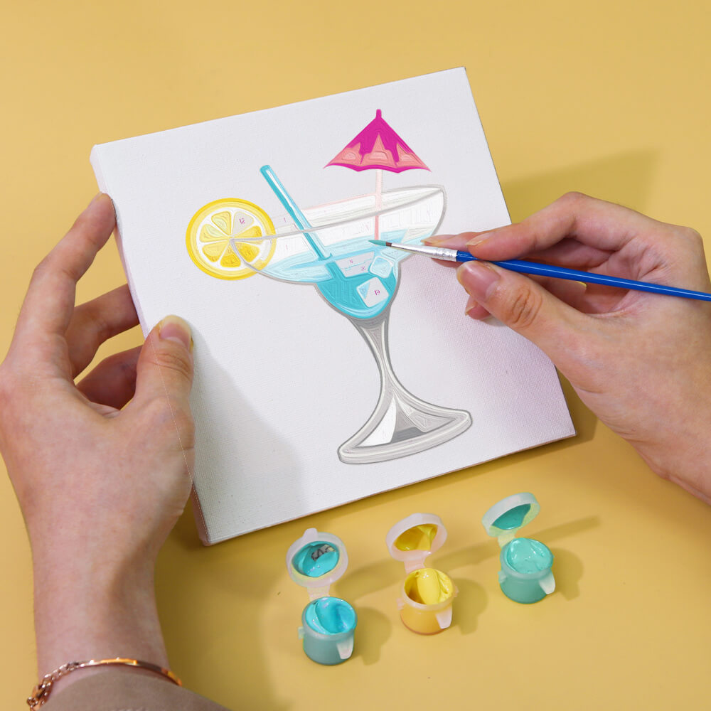 Paint by Numbers - 6 Mini Paintings | Cocktails