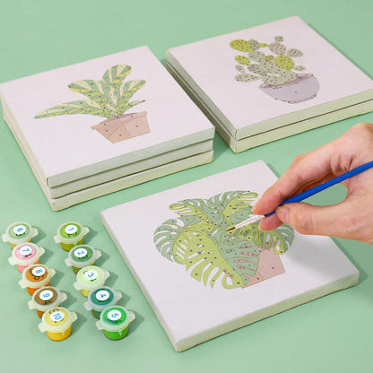 Paint by Numbers - 9 Mini Paintings | Houseplants