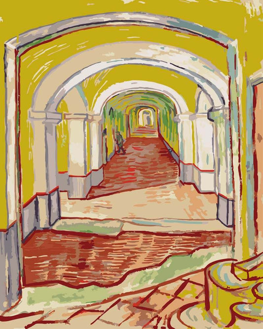 Paint by Numbers - Corridor in the Asylum | Vincent van Gogh