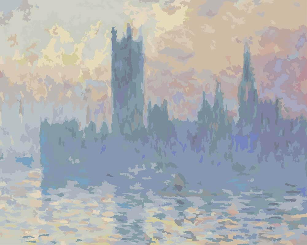 Paint by Numbers - Houses of Parliament, Sunset | Claude Monet