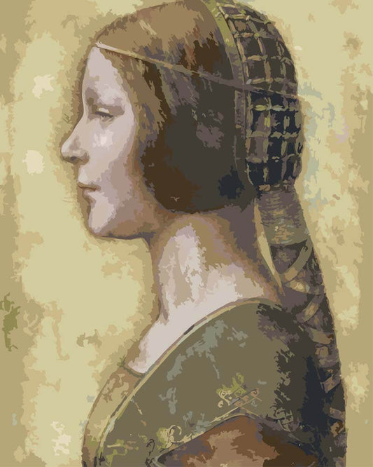 Paint by Numbers - Profile of a Young Fiancée | Leonardo da Vinci
