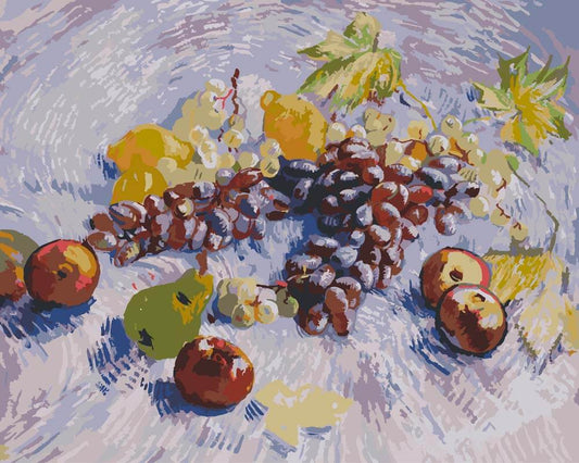 Paint by Numbers - Still Life with Grapes, Apples, Lemons, and Pear | Vincent van Gogh