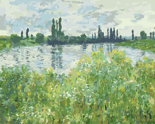 Paint by Numbers - The Banks of the Seine at Vétheuil | Claude Monet