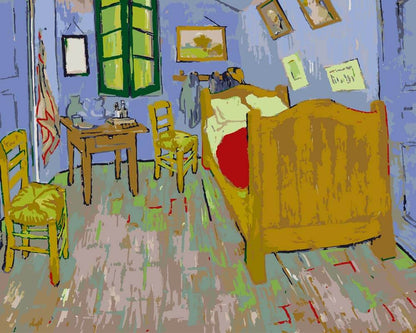 Paint by Numbers - The Bedroom in Arles | Vincent van Gogh