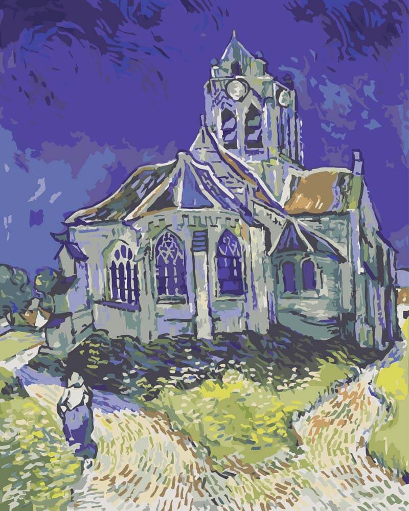 Paint by Numbers - The Church at Auvers | Vincent van Gogh