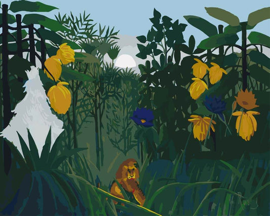 Paint by Numbers - The Lion's Meal | Henri Rousseau