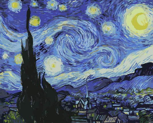 Paint by Numbers - The Starry Night | Vincent van Gogh