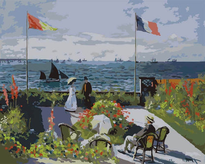 Paint by Numbers - The Terrace at Sainte-Adresse | Claude Monet