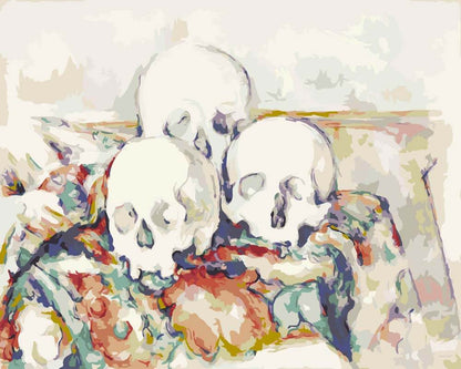 Paint by Numbers - The Three Skulls  | Paul Cezanne