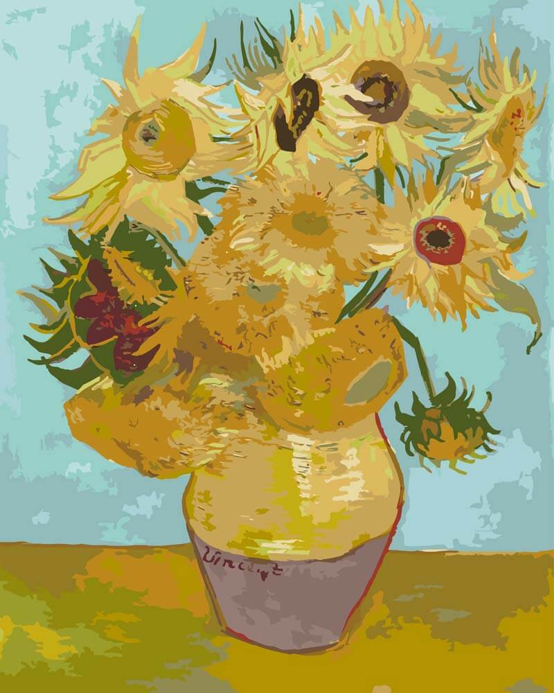 Paint by Numbers - Twelve Sunflowers in a Vase | Vincent van Gogh