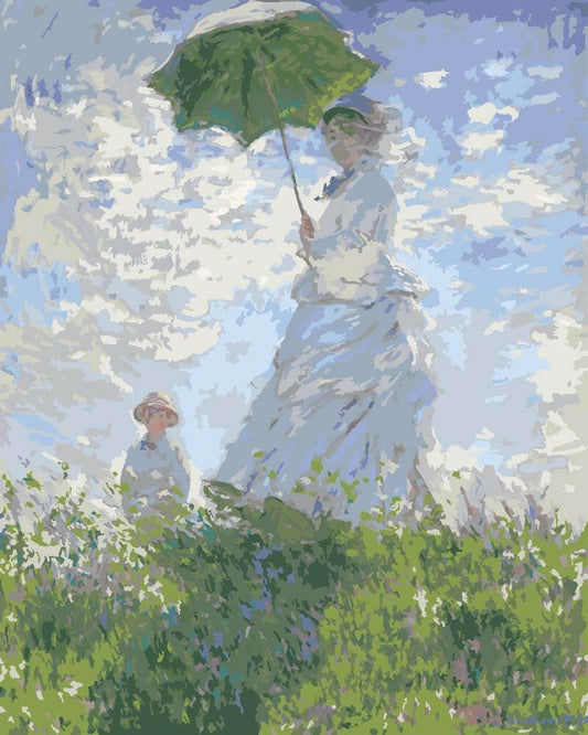 Paint by Numbers - Woman with a Parasol (Madame Monet and Her Son) | Claude Monet
