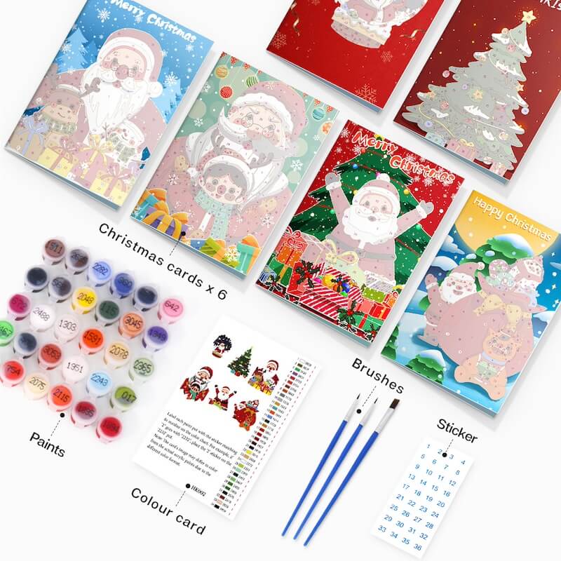 Paint by Numbers - Christmas Cards | Christmas tree