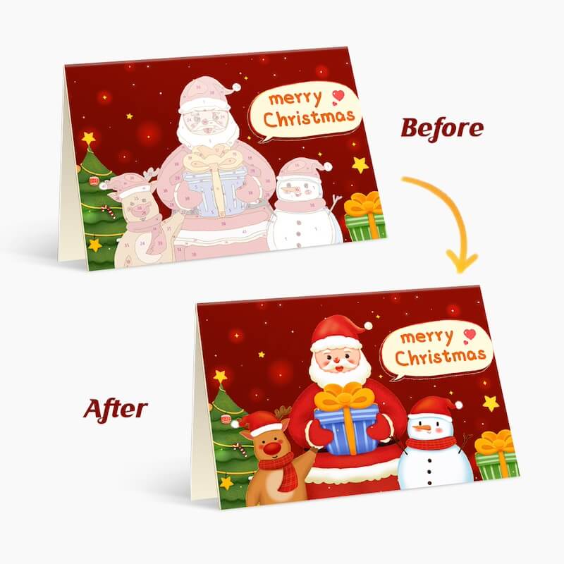 Paint by Numbers - Christmas Cards | Santa Claus