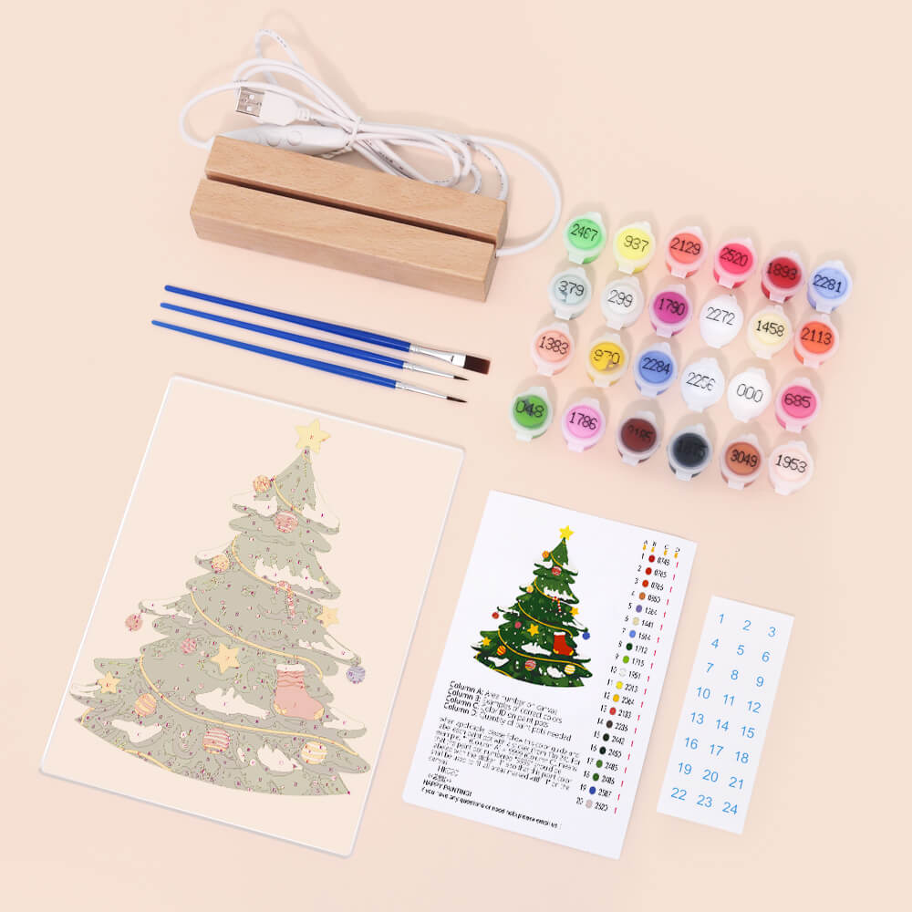 Paint by Numbers -  Christmas Light | Christmas tree