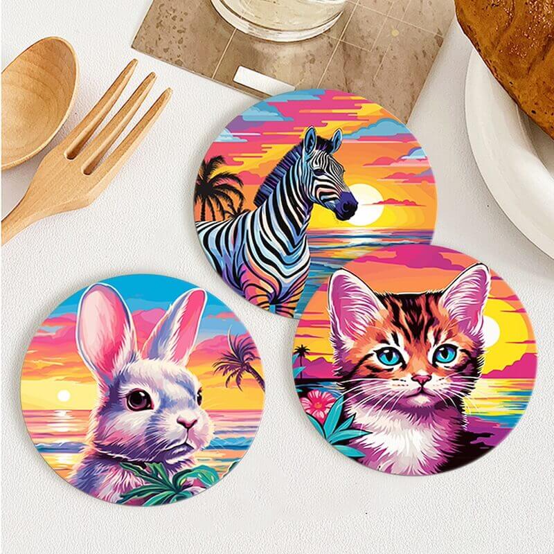 Paint by Numbers - Coasters | Animal Portraits