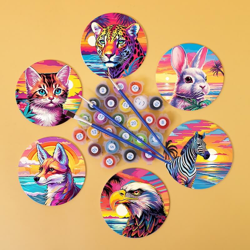 Paint by Numbers - Coasters | Animal Portraits