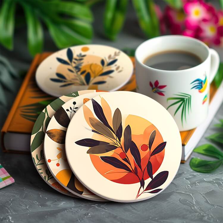 Paint by Numbers - Coasters | Botanical Illustrations