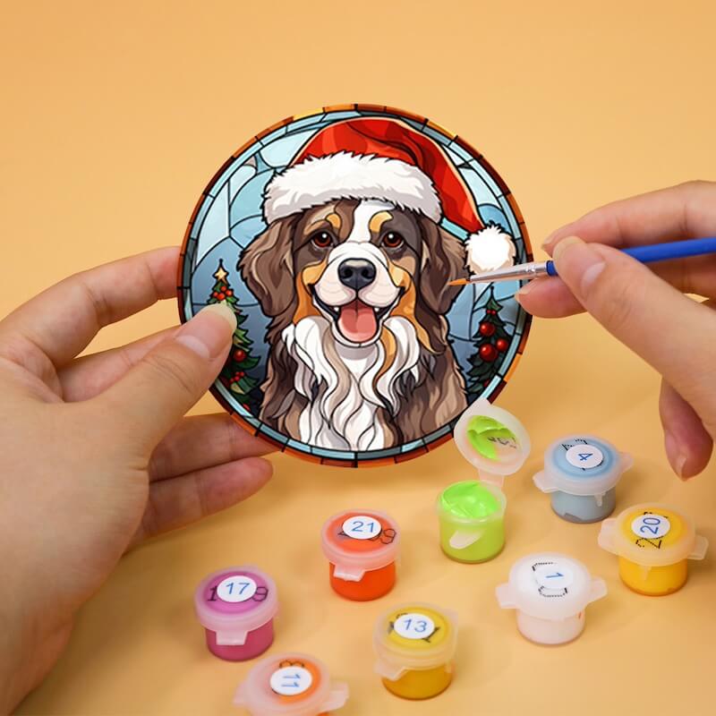 Paint by Numbers - Coasters | Christmas Animal Portraits