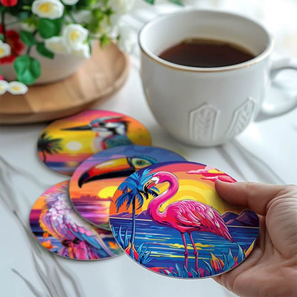 Paint by Numbers - Coasters | Tropical Birds