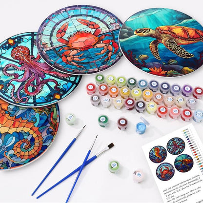 Paint by Numbers - Placemats | Sea animals